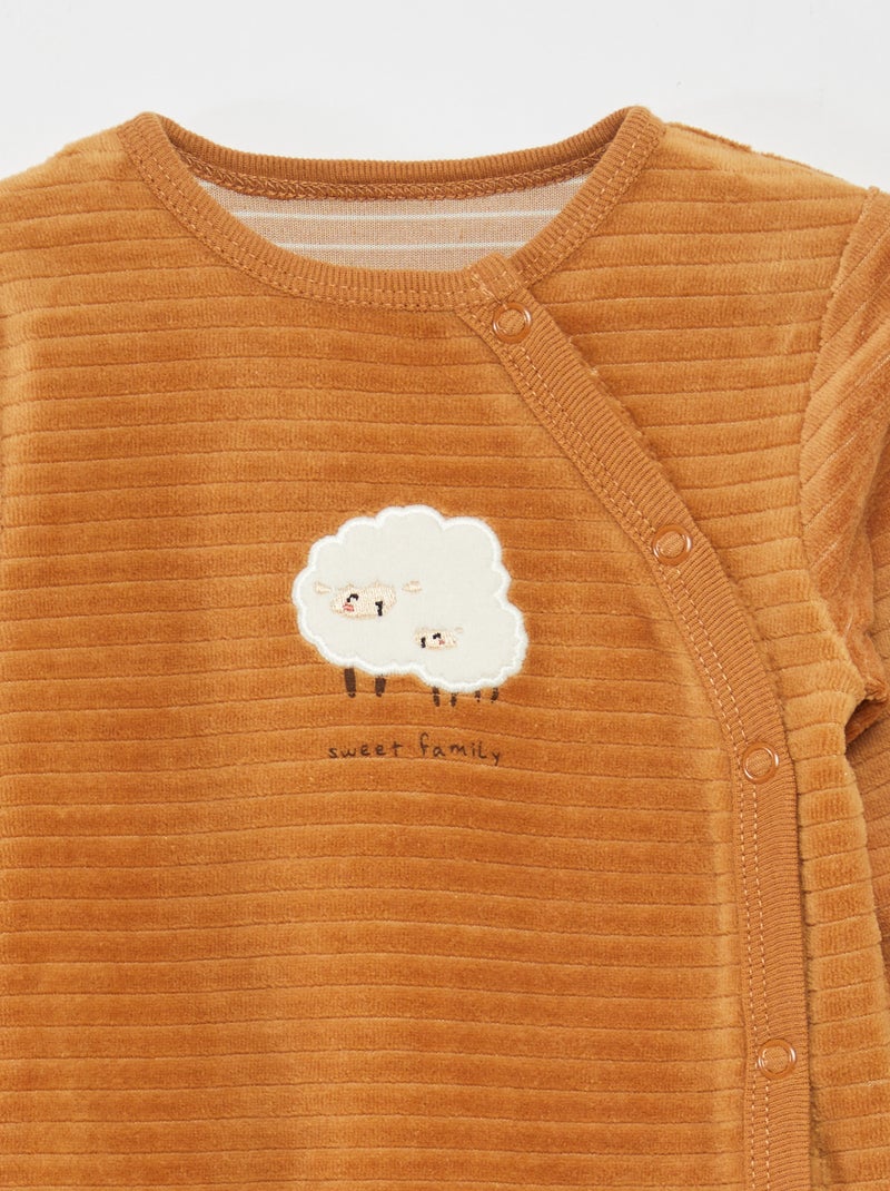 Lot de 2 dors-bien en velours Beige - Kiabi