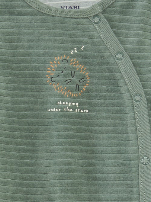 Lot de 2 dors-bien en velours - Kiabi