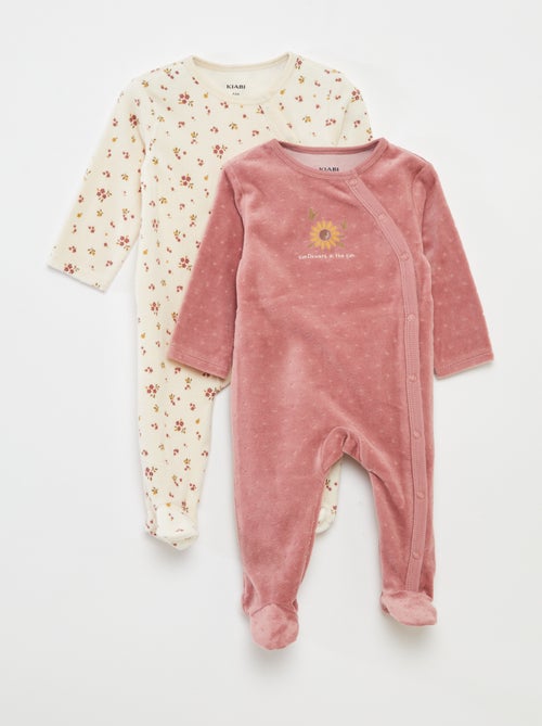Lot de 2 dors-bien en velours - Kiabi