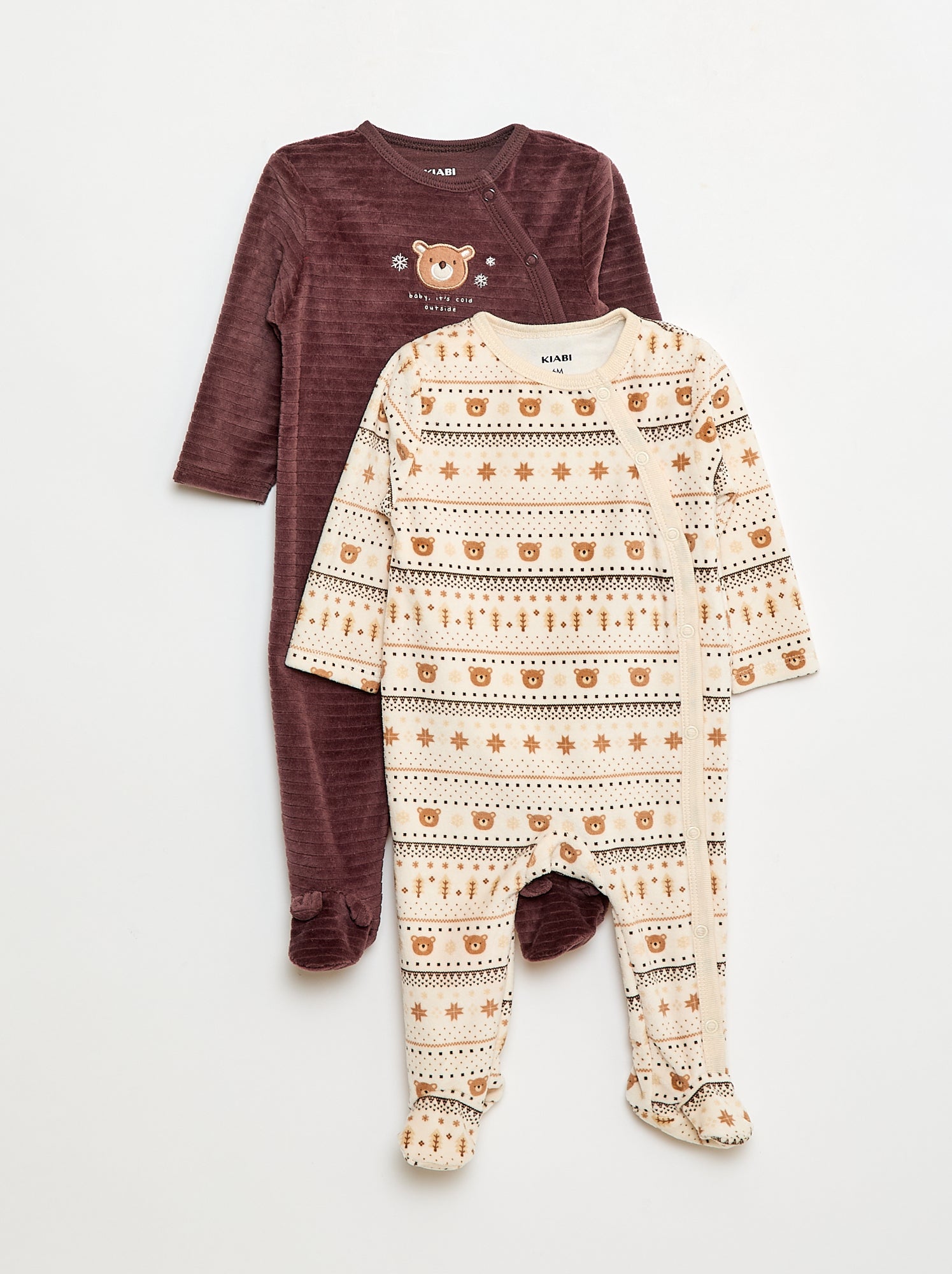 Lot de 2 dors-bien en velours