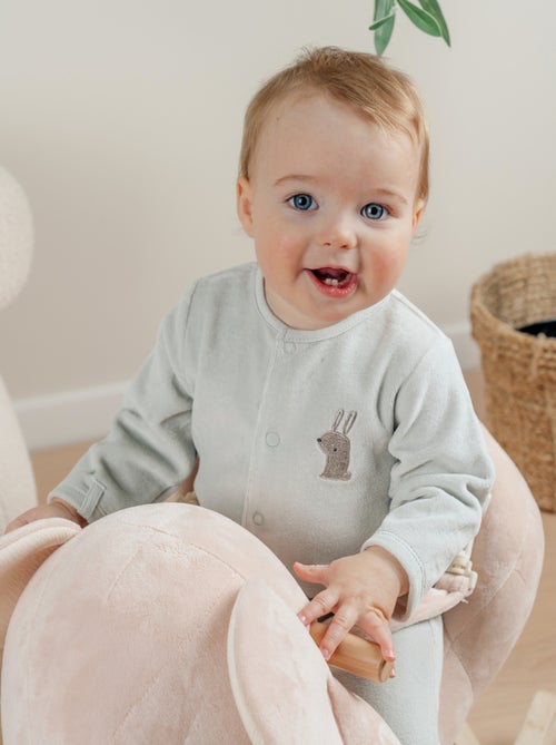 Lot de 2 dors-bien en velours brodé lapin Noukie's - Kiabi