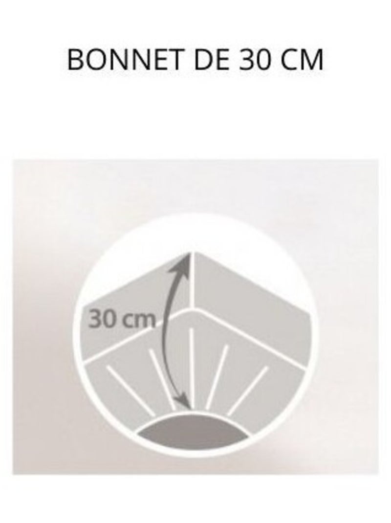 Lot de 2 Drap Housse coton Biologique Beige - Kiabi
