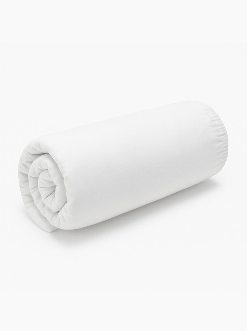 Lot de 2 drap housse Microfibre Blanc - Kiabi