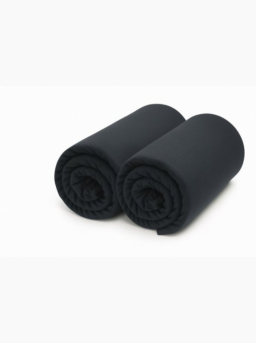 Lot de 2 drap housse Microfibre - Kiabi