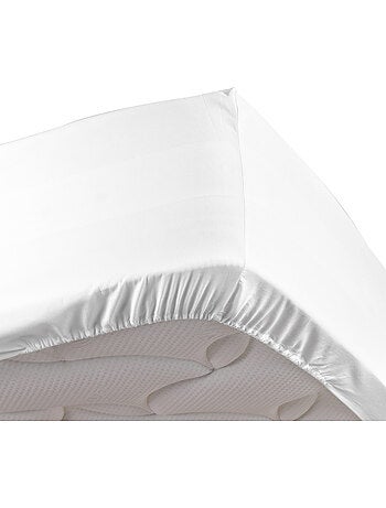 Lot de 2 Drap housse percale de coton 78fils ultra doux