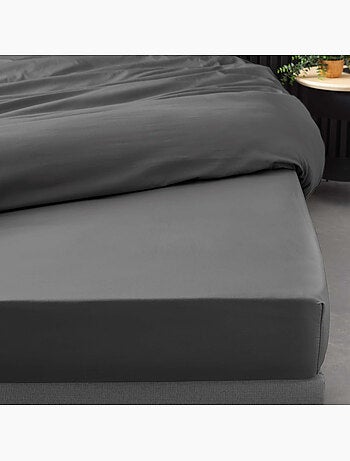 Lot de 2 Drap housse percale de coton 78fils ultra doux