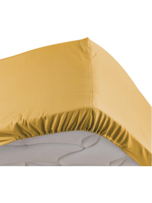 Lot de 2 Drap housse percale de coton 78fils ultra doux - Kiabi