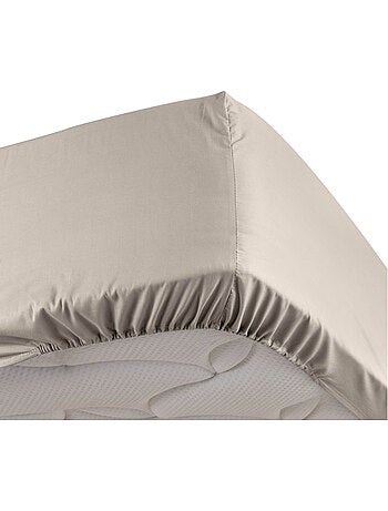 Lot de 2 Drap housse percale de coton 78fils ultra doux