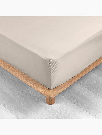 Lot de 2 Drap housse percale de coton 78fils ultra doux