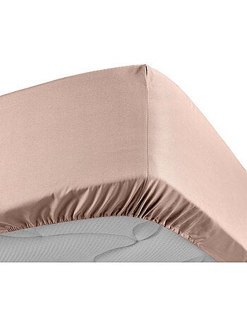 Lot de 2 Drap housse percale de coton 78fils ultra doux