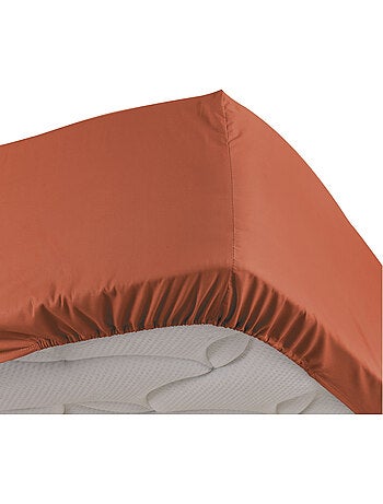 Lot de 2 Drap housse percale de coton 78fils ultra doux