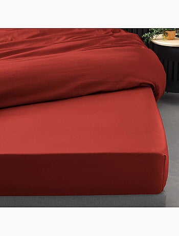 Lot de 2 Drap housse percale de coton 78fils ultra doux