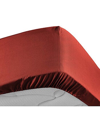 Lot de 2 Drap housse percale de coton 78fils ultra doux