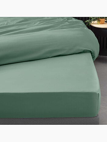 Lot de 2 Drap housse percale de coton 78fils ultra doux