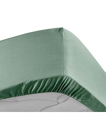 Lot de 2 Drap housse percale de coton 78fils ultra doux