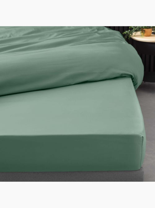 Lot de 2 Drap housse percale de coton 78fils ultra doux - Kiabi