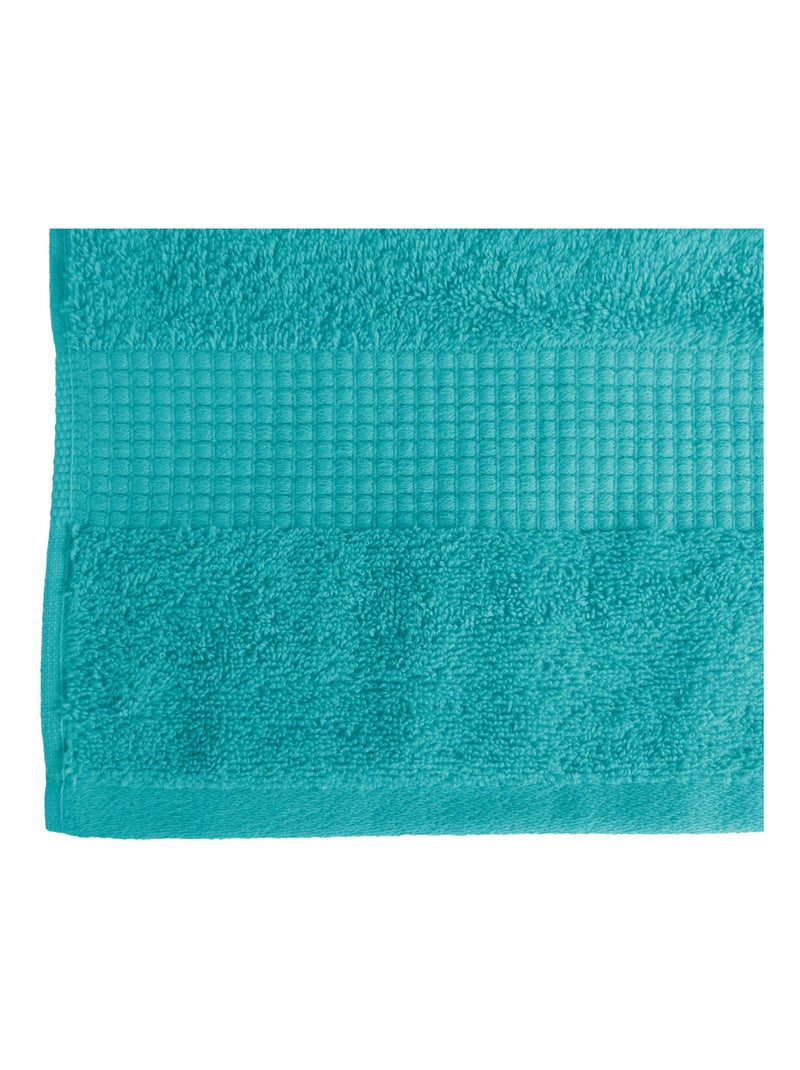 Lot de 2 Draps de Douche - 100% Coton - 450 gr/m2 Bleu turquoise - Kiabi