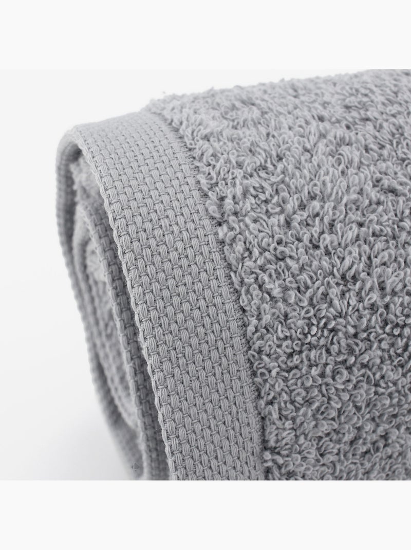 Lot de 2 draps douche 70x130 ALPHA Argent - Kiabi