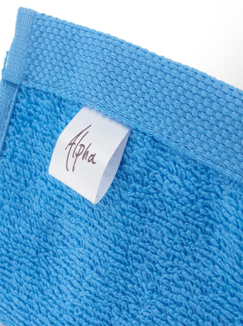 Lot de 2 draps douche 70x130 ALPHA Bleu turquoise - Kiabi