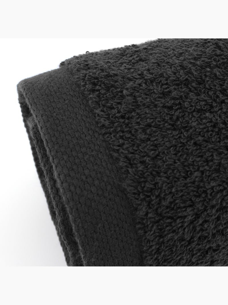 Lot de 2 draps douche 70x130 ALPHA Noir Noir - Kiabi