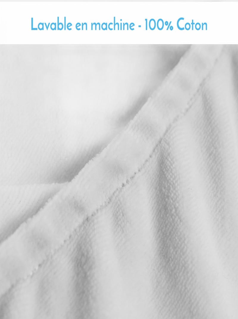 Lot de 2 draps housse 100% coton pour plan incliné - Monsieur Bébé Blanc - Kiabi