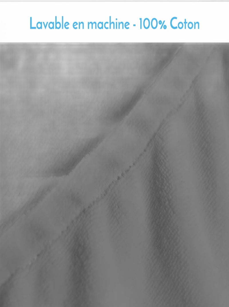 Lot de 2 draps housse 100% coton pour plan incliné - Monsieur Bébé Gris - Kiabi