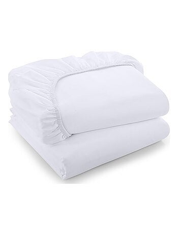 Lot de 2 Draps Housse 40x90 cm - En coton Biologique