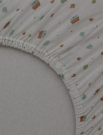 Lot de 2 draps-housse 60x120 cm Naissance en Coton Imprimés - Babycalin
