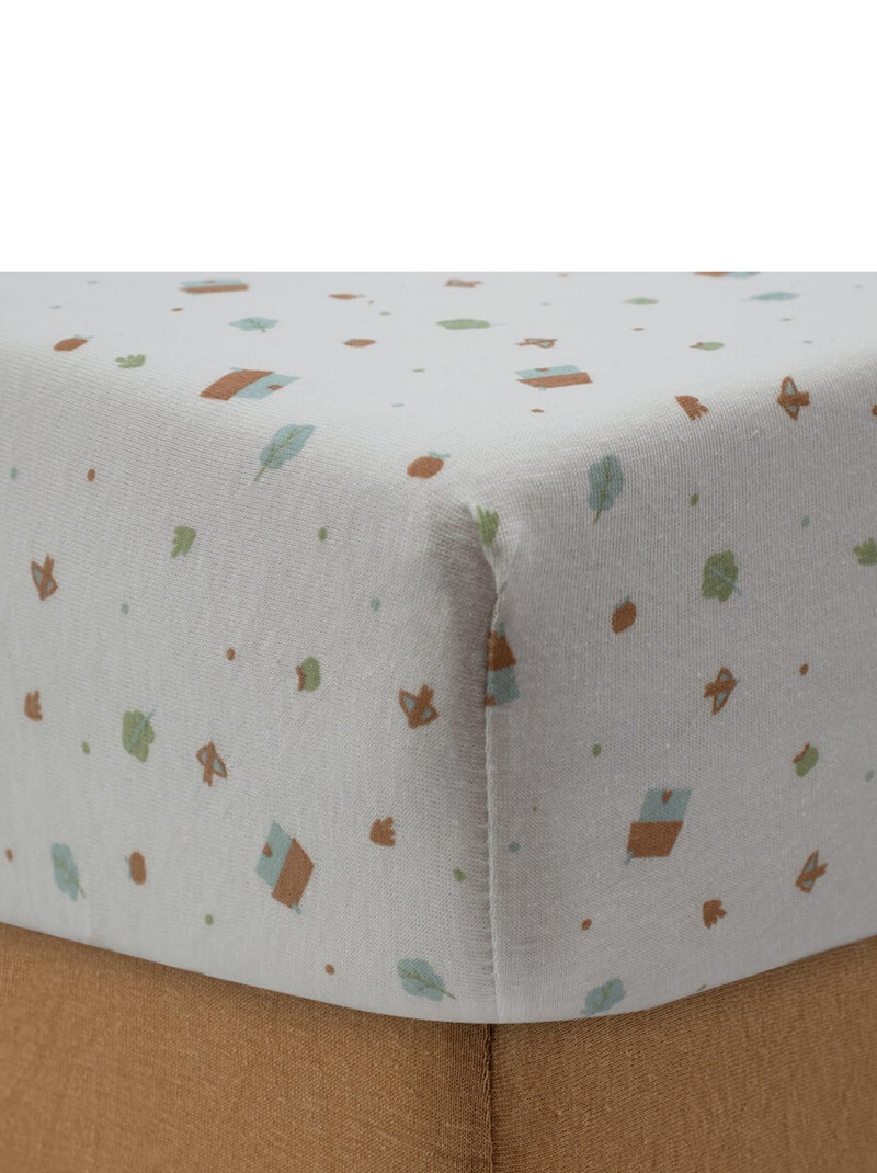 Lot de 2 draps-housse 60x120 cm Naissance en Coton Imprimés - Babycalin Marron - Kiabi