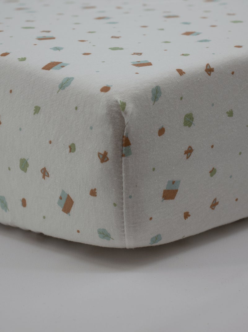Lot de 2 draps-housse 60x120 cm Naissance en Coton Imprimés - Babycalin Marron - Kiabi