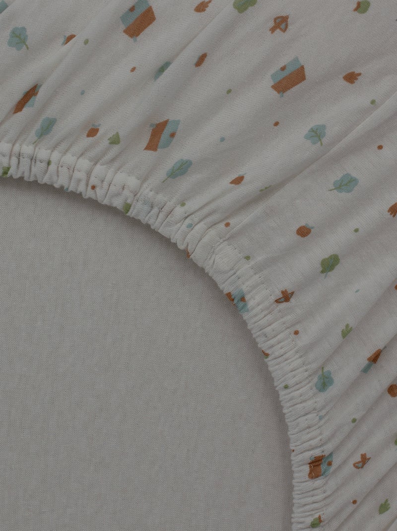 Lot de 2 draps-housse 60x120 cm Naissance en Coton Imprimés - Babycalin Marron - Kiabi