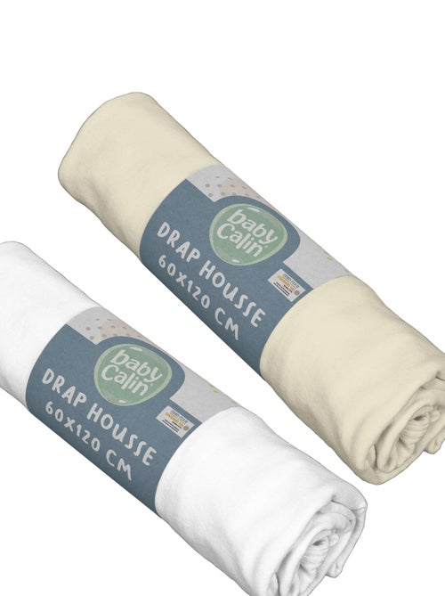 Lot de 2 draps-housse 60x120 cm Naissance en Coton Imprimés - Greenland - Babycalin - Kiabi