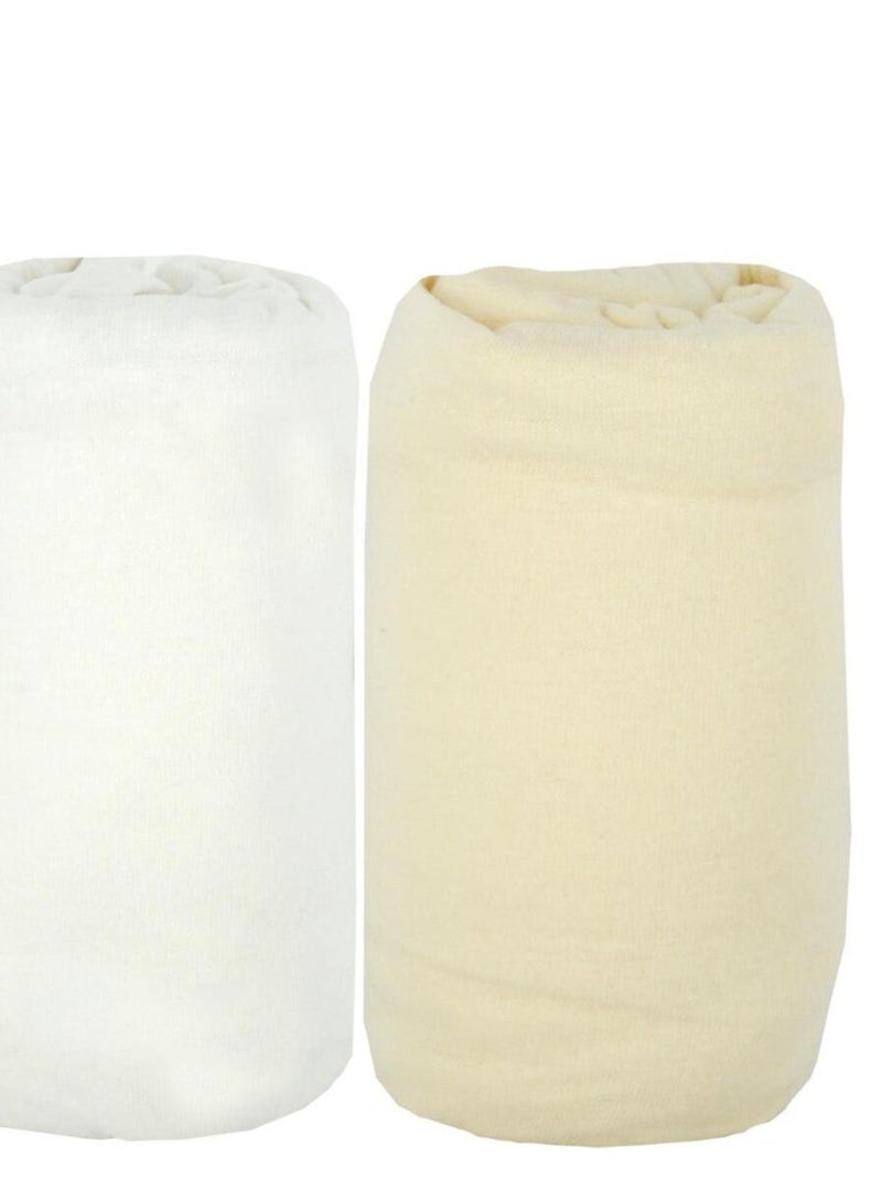 Lot de 2 draps-housse 60x120 cm Naissance en Coton Imprimés - Greenland - Babycalin Beige - Kiabi