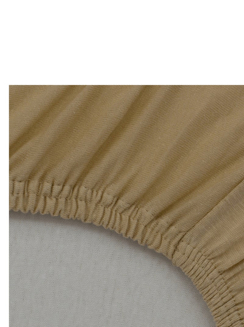 Lot de 2 draps-housse 60x120 cm Naissance en Coton Uni - Babycalin Beige - Kiabi