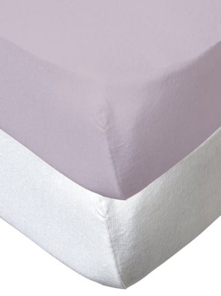 Lot de 2 draps-housse 60x120 cm Naissance en Coton Uni