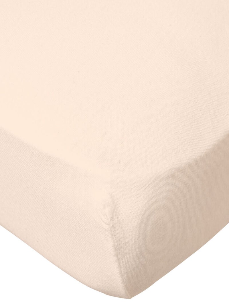 Lot de 2 draps-housse 70x140 cm Naissance en Coton Uni - Babycalin Beige - Kiabi