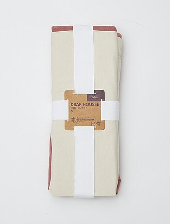 Lot de 2 draps housse bébé (70x140) en jersey - Kiabi Home