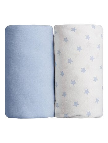 Lot de 2 draps-housse 60x120 cm Naissance en Coton Imprimés - Babycalin