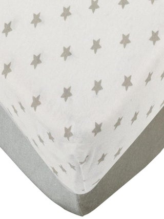 Lot de 2 draps housse bébé en coton Etoiles