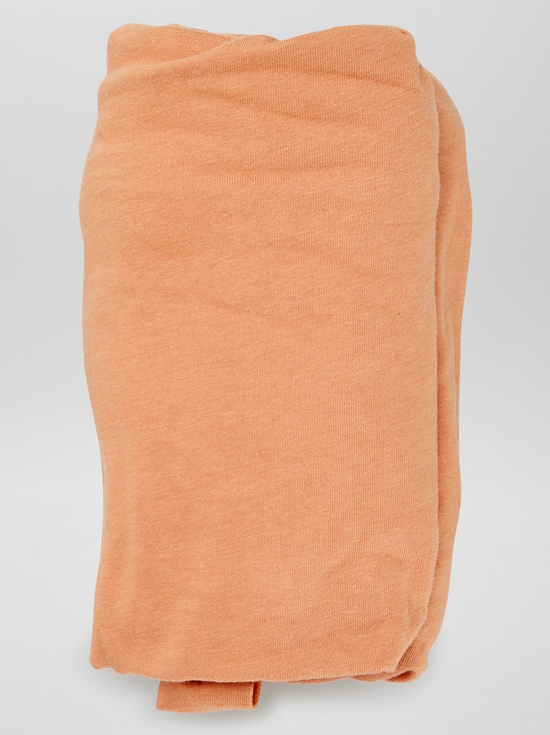 Lot de 2 draps housse Beige/orange - Kiabi