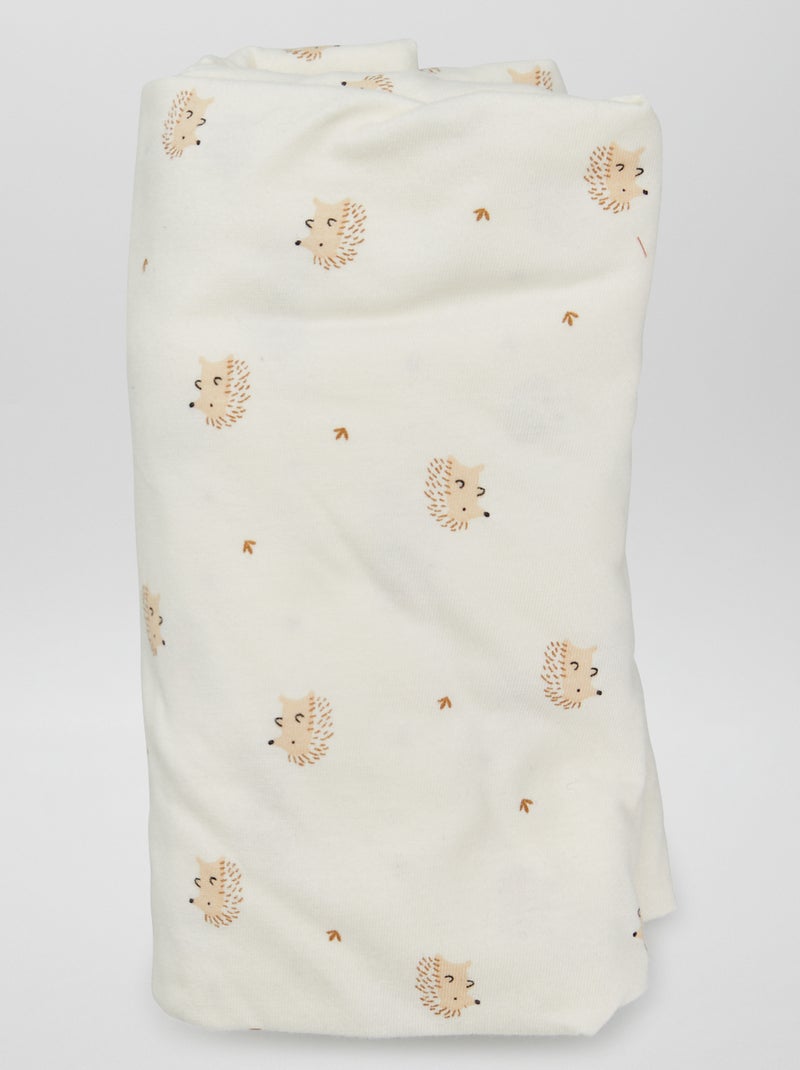 Lot de 2 draps housse Beige/orange - Kiabi