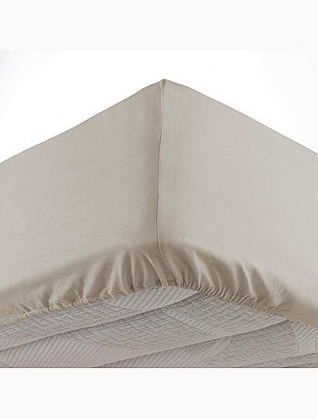 Lot de 2 Draps housse bonnet 30 cm 2 personnes microfibre Oscar