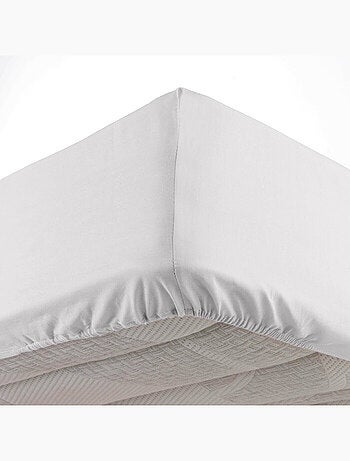 Lot de 2 Draps housse bonnet 30 cm 2 personnes microfibre Oscar