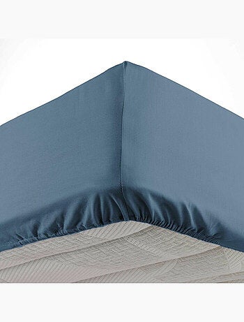 Lot de 2 Draps housse bonnet 30 cm 2 personnes microfibre Oscar