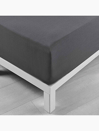 Lot de 2 Draps housse bonnet 30 cm 2 personnes microfibre Oscar