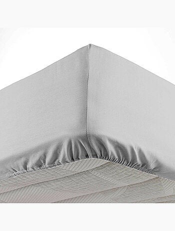 Lot de 2 Draps housse bonnet 30 cm 2 personnes microfibre Oscar