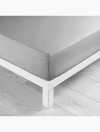 Lot de 2 Draps housse bonnet 30 cm 2 personnes microfibre Oscar