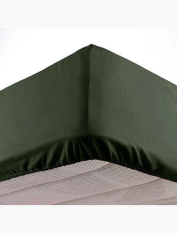 Lot de 2 Draps housse bonnet 30 cm 2 personnes microfibre Oscar