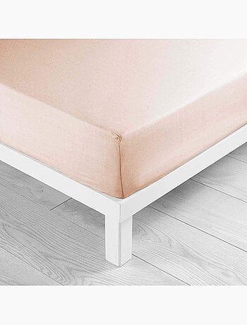 Lot de 2 Draps housse bonnet 30 cm 2 personnes microfibre Oscar