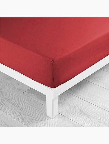 Lot de 2 Draps housse bonnet 30 cm 2 personnes microfibre Oscar